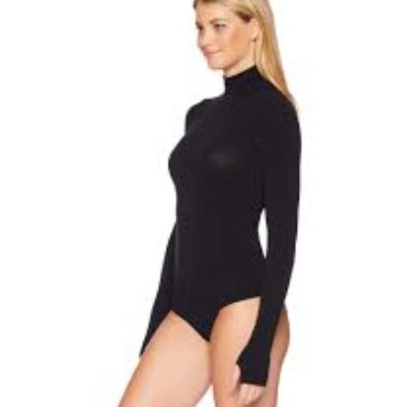 Commando Ballet Turtleneck Brown Long Sleeve Thumbhole Lightweight Bodysuit OS - Picture 1 of 9
